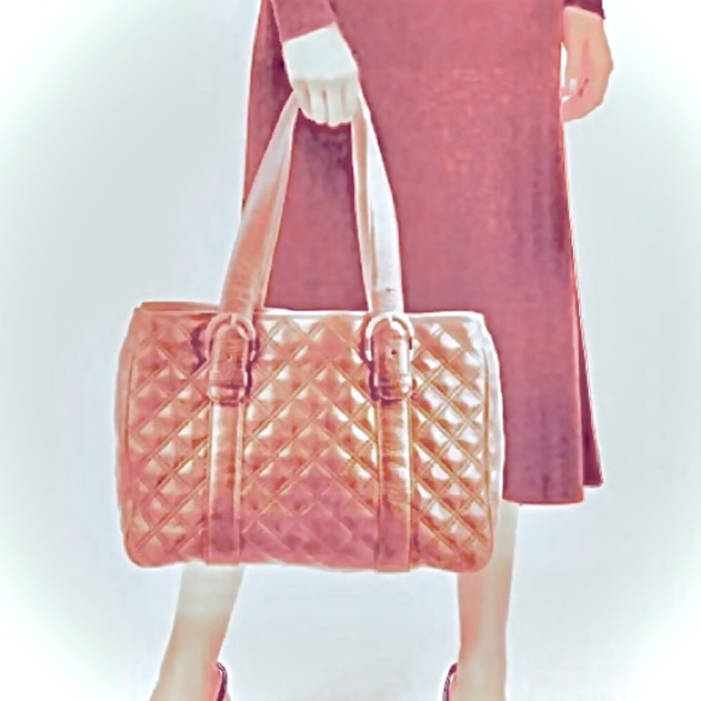 Michael Kors Quilted Pebble Leather Tote Shoulder Bag - AS IS